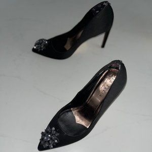Ted Baker London Satin Black Stiletto Heels